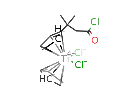 Molecular Structure of 864767-00-0 (Cp(CpCMe<sub>2</sub>CH<sub>2</sub>COCl)titanium(IV)dichloride)