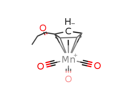 Molecular Structure of 62010-78-0 ((Propionylcyclopentadienyl)tricarbonylmanganese)