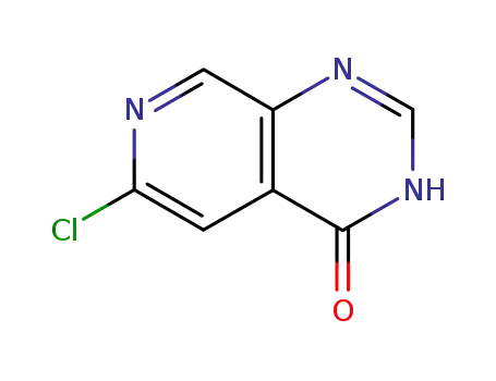 Molecular Structure of 171178-47-5 (6-CHLORO-3H-PYRIDO[3,4-D]PYRIMIDIN-4-ONE)
