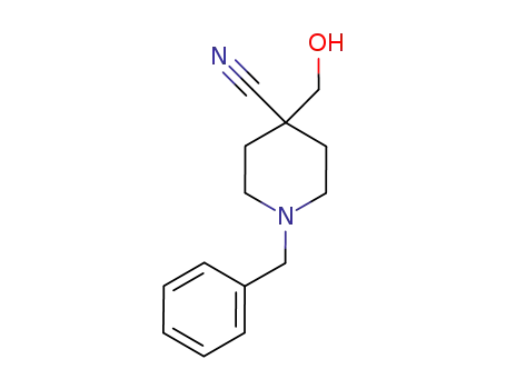 Molecular Structure of 162686-53-5 (1-Benzyl-4-(hydroxymethyl)piperidine-4-carbonitrile)