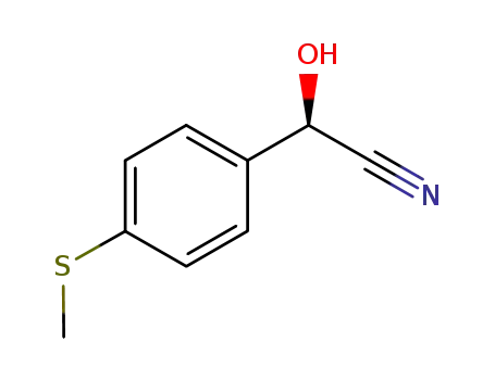 Molecular Structure of 895570-68-0 (2-hydroxy-2-(4-(methylthio)phenyl)acetonitrile)