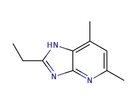 Molecular Structure of 133240-06-9 (1H-IMIDAZO[4,5-B]PYRIDINE, 2-ETHYL-5,7-DIMETHYL-)