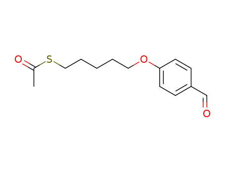 Molecular Structure of 383424-15-5 (thioacetic acid S-[5-(4-formylphenoxy)pentyl] ester)