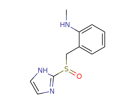 Molecular Structure of 128936-03-8 (Benzenamine, 2-[(1H-imidazol-2-ylsulfinyl)methyl]-N-methyl-)