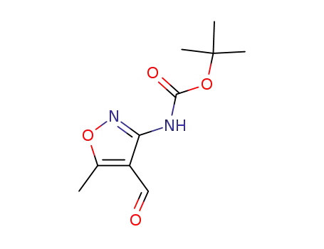 Molecular Structure of 174079-03-9 (Carbamic acid, (4-formyl-5-methyl-3-isoxazolyl)-, 1,1-dimethylethyl
ester)