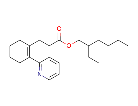 Molecular Structure of 1161621-73-3 (2-ethylhexyl 3-[2-(2-pyridyl)-1-cyclohexenyl]propionate)