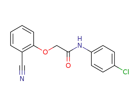 Molecular Structure of 609804-91-3 (Acetamide, N-(4-chlorophenyl)-2-(2-cyanophenoxy)-)