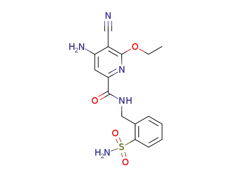 Molecular Structure of 904311-05-3 (2-Pyridinecarboxamide, 4-amino-N-[[2-(aminosulfonyl)phenyl]methyl]-5-cyano-6-ethoxy-)