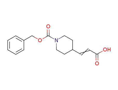 Molecular Structure of 527693-82-9 (1-Piperidinecarboxylic acid, 4-(2-carboxyethenyl)-, 1-(phenylmethyl)
ester)