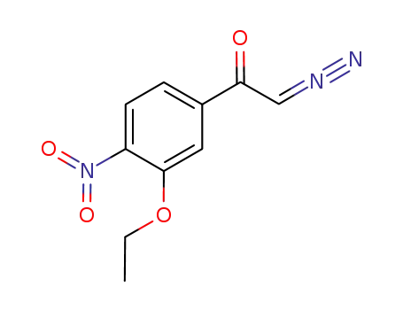 Molecular Structure of 594844-41-4 (Ethanone, 2-diazo-1-(3-ethoxy-4-nitrophenyl)-)