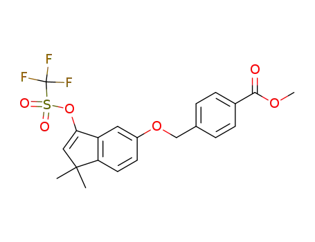 Benzoic acid,
4-[[[1,1-dimethyl-3-[[(trifluoromethyl)sulfonyl]oxy]-1H-inden-5-yl]oxy]meth
yl]-, methyl ester
