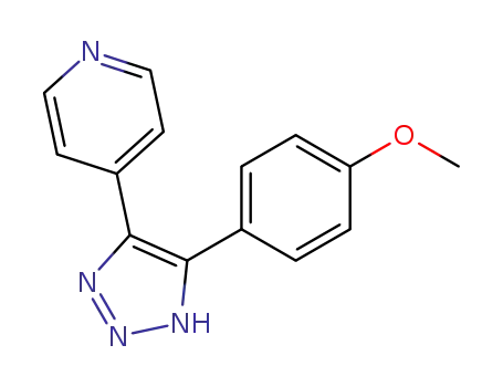 Molecular Structure of 898564-42-6 (Pyridine, 4-[4-(4-methoxyphenyl)-1H-1,2,3-triazol-5-yl]-)