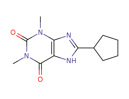 Molecular Structure of 35873-49-5 (8-CYCLOPENTYL-1,3-DIMETHYLXANTHINE)