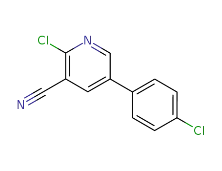 Molecular Structure of 35982-99-1 (2-CHLORO-5-(4-CHLOROPHENYL)NICOTINONITRILE)