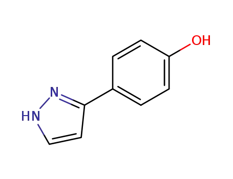 Molecular Structure of 68535-53-5 (4-(1H-pyrazol-5-yl)phenol)