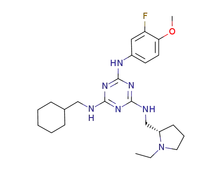 1,3,5-Triazine-2,4,6-triamine,
N-(cyclohexylmethyl)-N'-[[(2S)-1-ethyl-2-pyrrolidinyl]methyl]-N''-(3-fluoro-
4-methoxyphenyl)-