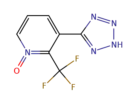 Molecular Structure of 923288-03-3 (Pyridine, 3-(2H-tetrazol-5-yl)-2-(trifluoromethyl)-, 1-oxide)