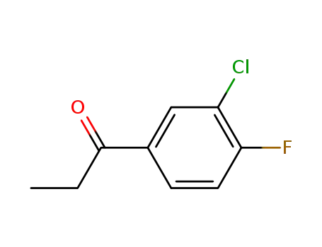 Molecular Structure of 194943-82-3 (3'-CHLORO-4'-FLUOROPROPIOPHENONE)