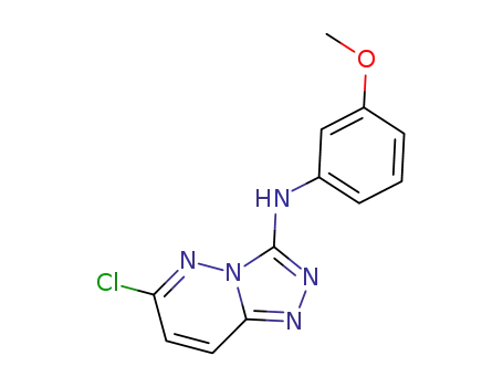 Molecular Structure of 596825-39-7 (1,2,4-Triazolo[4,3-b]pyridazin-3-amine, 6-chloro-N-(3-methoxyphenyl)-)
