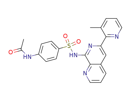 Molecular Structure of 194551-41-2 (Acetamide,
N-[4-[[[6-(3-methyl-2-pyridinyl)-1,7-naphthyridin-8-yl]amino]sulfonyl]phen
yl]-)