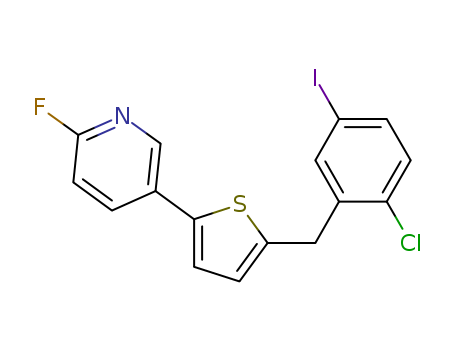 5-[5-[(2-Chloro-5-iodophenyl)methyl]-2-thienyl]-2-fluoropyridine cas  1131770-46-1