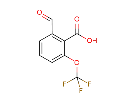 Molecular Structure of 850033-19-1 (Benzoic acid, 2-formyl-6-(trifluoromethoxy)-)