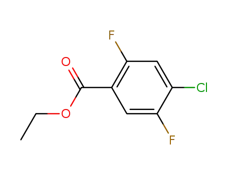 Molecular Structure of 879093-03-5 (Benzoic acid, 4-chloro-2,5-difluoro-, ethyl ester)