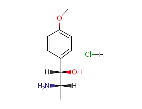 Molecular Structure of 63991-23-1 (1-hydroxy-1-(4-methoxyphenyl)propan-2-aminium chloride)