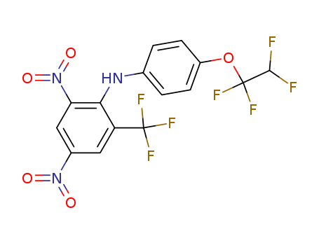 79930-77-1,2,4-Dinitro-N-(4-(1,1,2,2-tetrafluoroethoxy)phenyl)-6-(trifluoromethyl )benzenamine,2,4-Dinitro-N-(4-(1,1,2,2-tetrafluoroethoxy)phenyl)-6-(trifluoromethyl )benzenamine