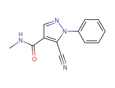 Molecular Structure of 98477-03-3 (5-cyano-N-methyl-1-phenyl-1H-pyrazole-4-carboxamide)