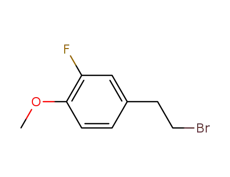 Molecular Structure of 404-89-7 (4-(2-bromoethyl)-2-fluoro-1-methoxybenzene)