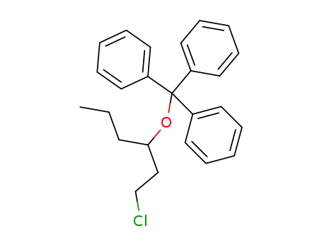 Molecular Structure of 52517-98-3 (Benzene, 1,1',1''-[[1-(2-chloroethyl)butoxy]methylidyne]tris-)