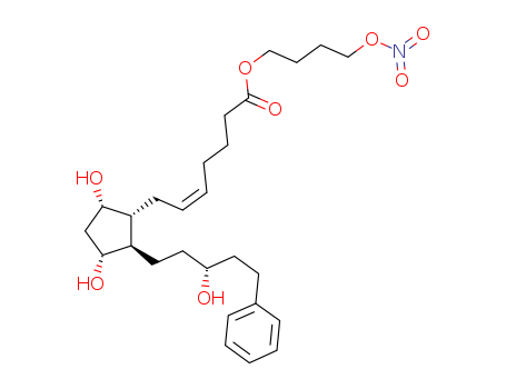 860005-21-6,NCX 116,(5Z)-7-[(1R,2R,3R,5S)-3,5-Dihydroxy-2-[(3R)-3-hydroxy-5-phenylpentyl]cyclopentyl]-5-heptenoic acid 4-(nitrooxy)butyl ester;Latanoprostene bunod;NCX 116