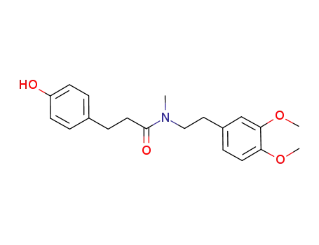 Molecular Structure of 637358-42-0 (N-[2-(3,4-dimethoxyphenyl)ethyl]-3-(4-hydroxyphenyl)-N-methylpropanamide)