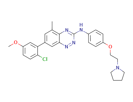 1,2,4-Benzotriazin-3-aMine, 7-(2-chloro-5-Methoxyphenyl)-5-Methyl-N-[4-[2-(1-pyrrolidinyl)ethoxy]phenyl]-