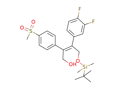 Molecular Structure of 885020-48-4 ((2Z)-4-{[tert-butyl(dimethyl)silyl]oxy}-3-(3,4-difluorophenyl)-2-[4-(methylsulfonyl)phenyl]but-2-en-1-ol)