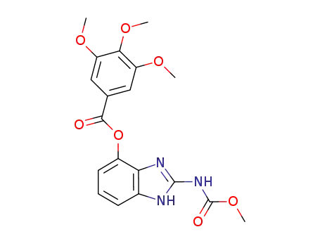 Molecular Structure of 436809-90-4 (Benzoic acid, 3,4,5-trimethoxy-,
2-[(methoxycarbonyl)amino]-1H-benzimidazol-4-yl ester)