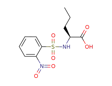 Molecular Structure of 150482-82-9 (2-(2-nitro-benzenesulfonylamino)-pentanoic acid)