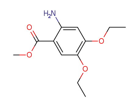 Molecular Structure of 20197-71-1 (METHYL 2-AMINO-4,5-DIETHOXYBENZOATE)