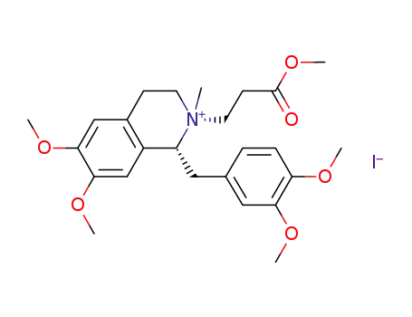 (1R-cis)-1-[(3,4-dimethoxyphenyl)methyl]-1,2,3,4-tetrahydro-6,7-dimethoxy-2-methyl-2-methoxycarbonylethyl-isoquinolinium iodide
