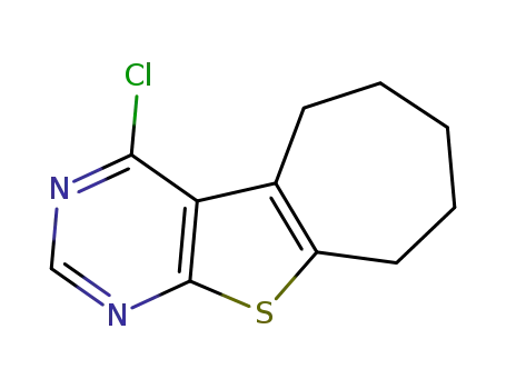 Molecular Structure of 40106-58-9 (4-CHLORO-6,7,8,9-TETRAHYDRO-5H-CYCLOHEPTA[4,5]THIENO[2,3-D]PYRIMIDINE)