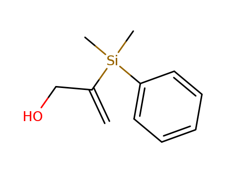 Molecular Structure of 101844-22-8 (2-Propen-1-ol, 2-(dimethylphenylsilyl)-)