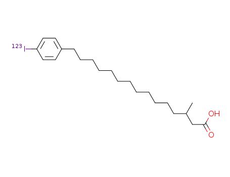 Benzenepentadecanoicacid, 4-(iodo-123I)-b-methyl-