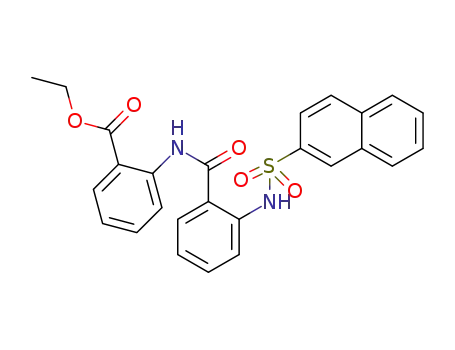 Molecular Structure of 1318027-89-2 (2-[2-(naphthalene-2-sulfonylamino)-benzoylamino]-benzoic acid ethyl ester)