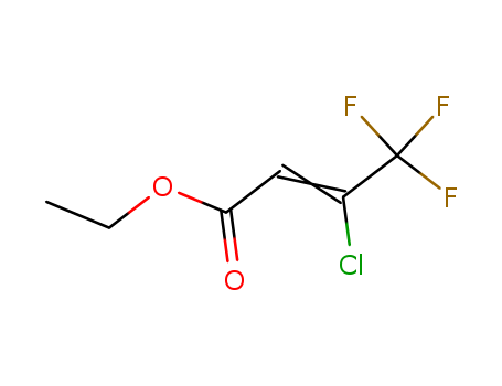 Molecular Structure of 197226-73-6 (2-Butenoic acid, 3-chloro-4,4,4-trifluoro-, ethyl ester)