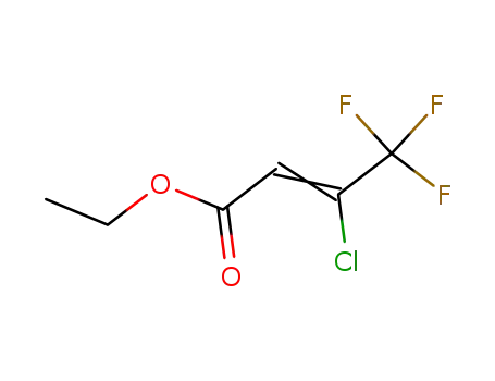 Molecular Structure of 197226-73-6 (2-Butenoic acid, 3-chloro-4,4,4-trifluoro-, ethyl ester)