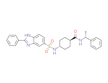 (1r,1r)-4-(2-phenyl-1H-benzo[d]imidazole-5-sulfonamido)-N-((R)-1-phenylethyl)cyclohexanecarboxamide