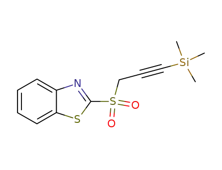 Molecular Structure of 880885-76-7 (Benzothiazole, 2-[[3-(trimethylsilyl)-2-propynyl]sulfonyl]-)