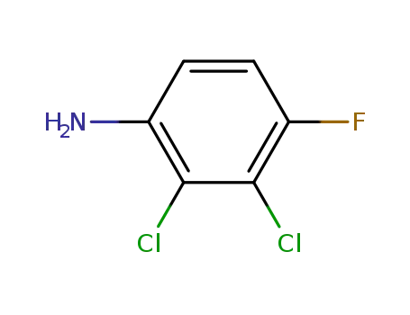 Molecular Structure of 36556-52-2 (2,3-Dichloro-4-fluoroaniline)