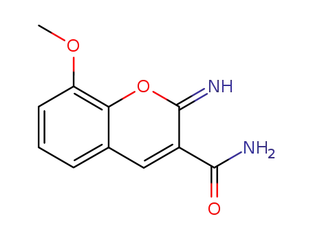 Molecular Structure of 1728-87-6 (2H-1-Benzopyran-3-carboxamide, 2-imino-8-methoxy-)